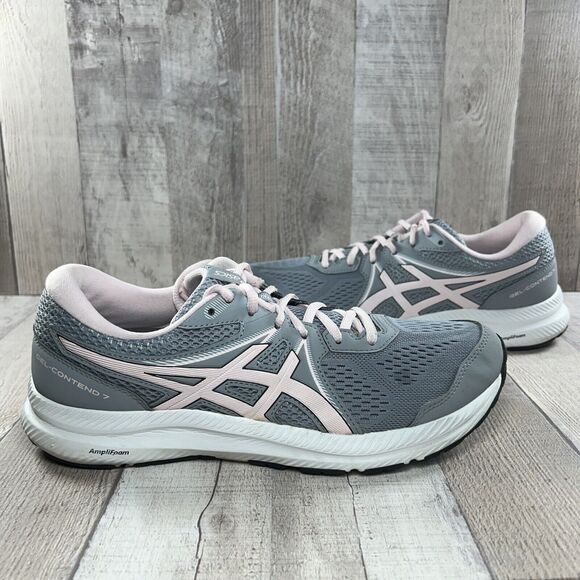 Asics Gel Contend 7 Women's Running Shoes Sneaker Gray Pink Size 11 1012A911 - Picture 2 of 16